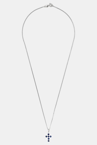 Pendentif Kyra - Or blanc et saphirs