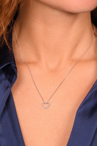 Pendentif Joli Coeur PM - Or blanc et diamants