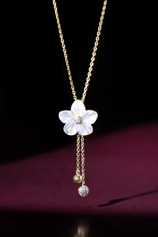 Pendentif Lumansia - Or jaune, diamants et nacre