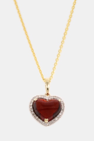 Pendentif Enoha - Or jaune, diamants et grenat