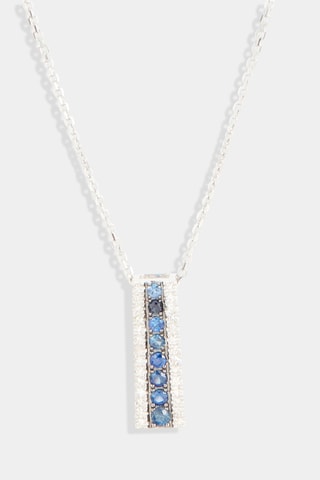 Pendentif Lucrezia - Or blanc, diamants et saphirs