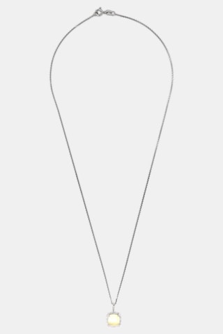 Pendentif Mélinda - Or blanc, diamants et quartz