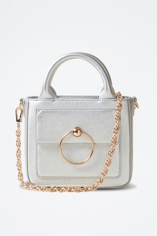 Sac à main en cuir - Argenté