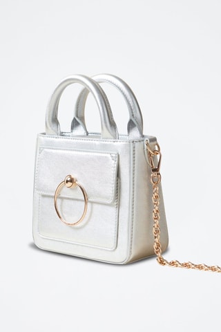 Sac à main en cuir - Argenté