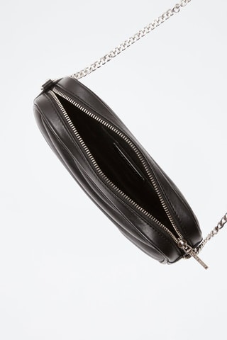 Sac bandoulière en cuir de mouton - Noir