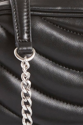 Sac bandoulière en cuir de mouton - Noir