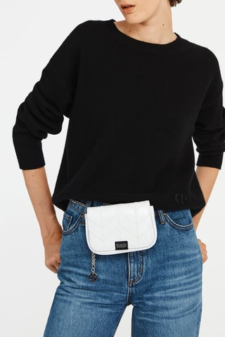 Sac bandoulière en cuir - Blanc