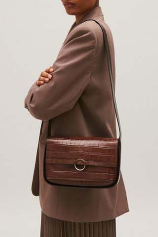 Sac bandoulière en cuir - Marron