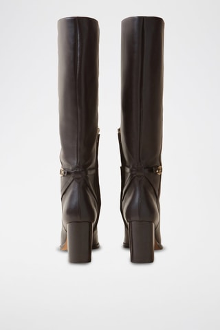 Bottes en cuir - Marron foncé