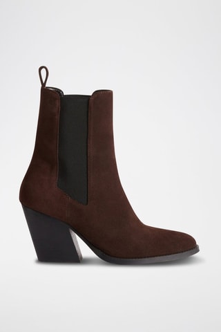 Bottines Chelsea en nubuck - Marron