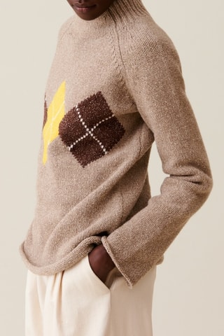 Pull en laine et soie - Beige