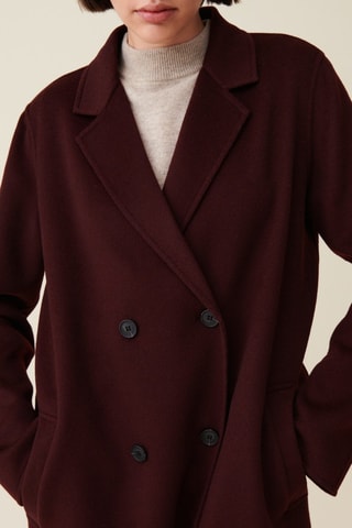 Manteau en laine - Bordeaux