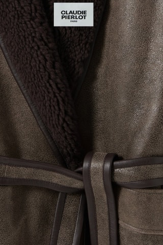 Manteau en peau lainée - Marron