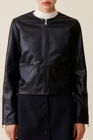 Veste en cuir - Noir