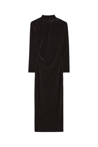 Robe longue en velours - Noir