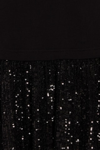 Robe longue bi-matière - Noir