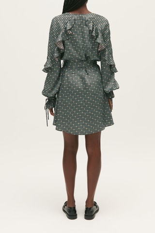 Robe patineuse - Vert d'eau et noir