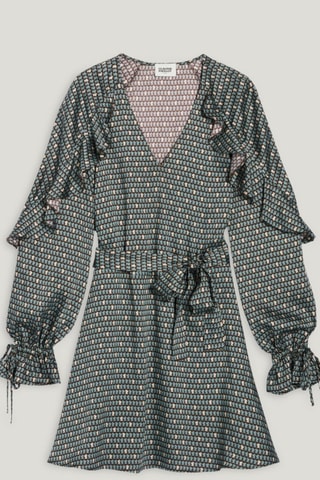 Robe patineuse - Vert d'eau et noir