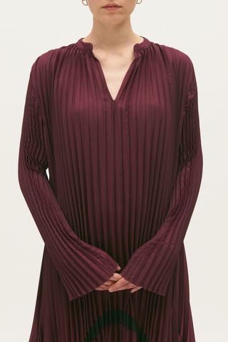Robe plissée - Bordeaux