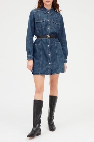 Robe courte en jean - Bleu