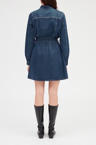 Robe courte en jean - Bleu