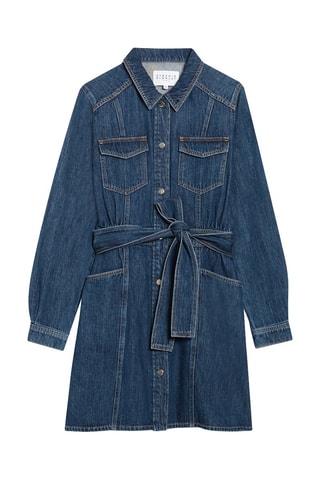 Robe courte en jean - Bleu