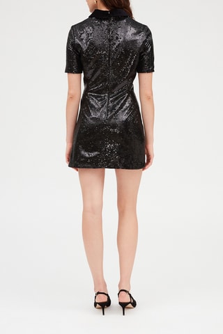 Robe courte en sequin - Noir