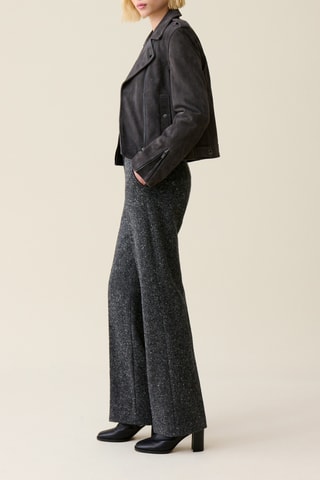 Veste en cuir de chèvre - Gris foncé