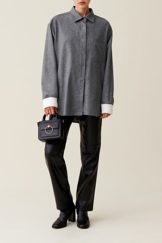 Chemisier en laine - Gris chiné