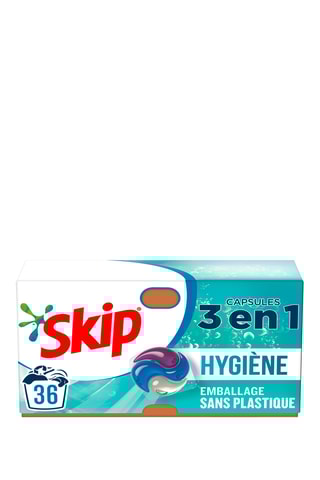 3 x 36 doses de lessive 3-en-1 Skip Hygiène +