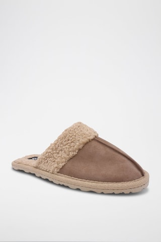 Pantofole in pelle scamosciata Matrix - 
Taupe