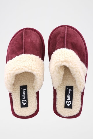 Pantofole in pelle scamosciata Matrix - 
Bordeaux