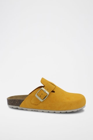 Sabot in pelle scamosciata Rosso - Giallo