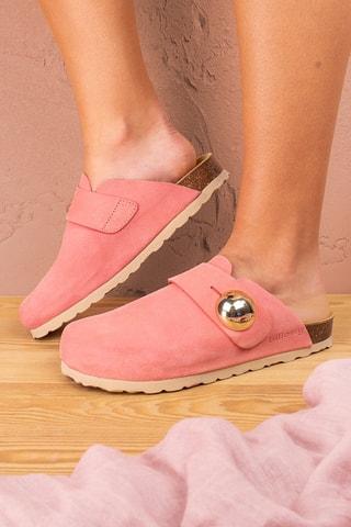 Sabot in pelle scamosciata - Rosa