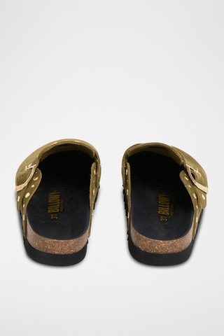 Sabot in pelle - Kaki