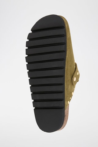 Sabot in pelle - Kaki