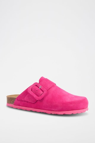 Sabot in pelle scamosciata - Fucsia
