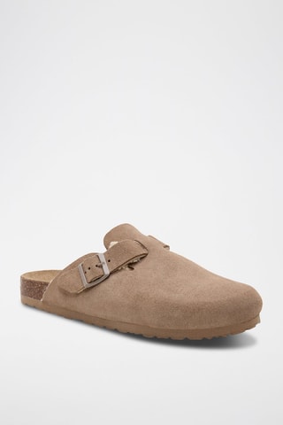 Sabot in pelle scamosciata - Marrone