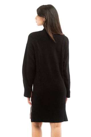 Robe pull regular en laine et cachemire - Noir