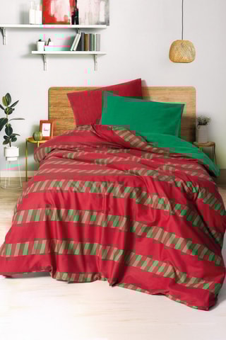 Juego de nórdico de algodón 145 hilos/cm² Holly - Rojo