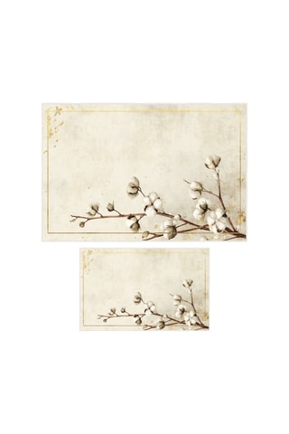 2 alfombras de baño - Beige - 50 x 60/60 x 100 cm