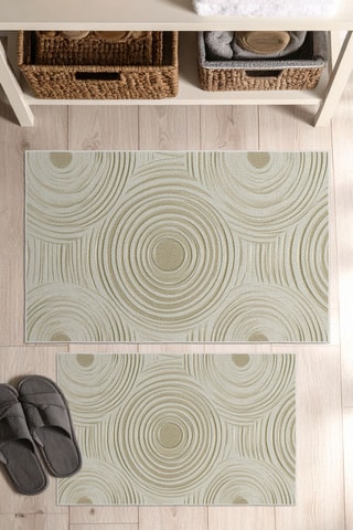 2 alfombras de baño - Beige - 50 x 60/60 x 100 cm