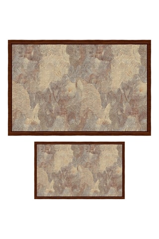 2 alfombras de baño - Burdeos - 50 x 60/60 x 100 cm