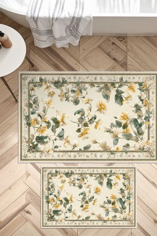 2 alfombras de baño - Beige - 50 x 60/60 x 100 cm