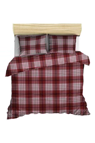 Juego de colcha de algodón 47 hilos/cm² - Rojo