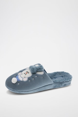 Zapatillas de casa forradas - Azul