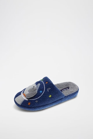 Zapatillas de casa forradas - Azul marino
