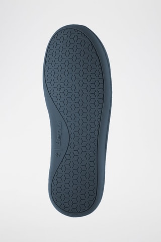 Slippers forrados - Azul marino y crudo