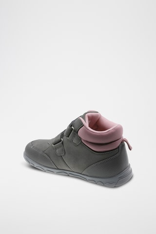 Zapatillas altas - Gris oscuro y rosa