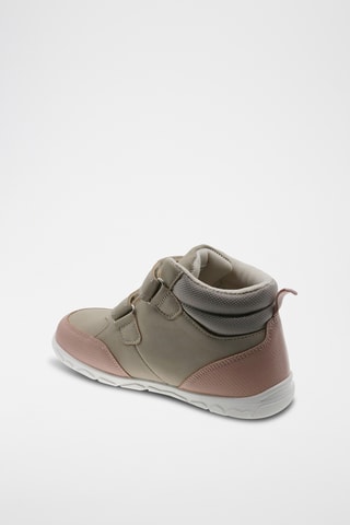 Zapatillas altas - Beige y rosa